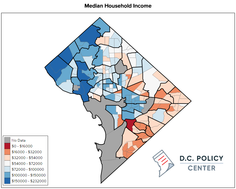 Median Household Income in DC