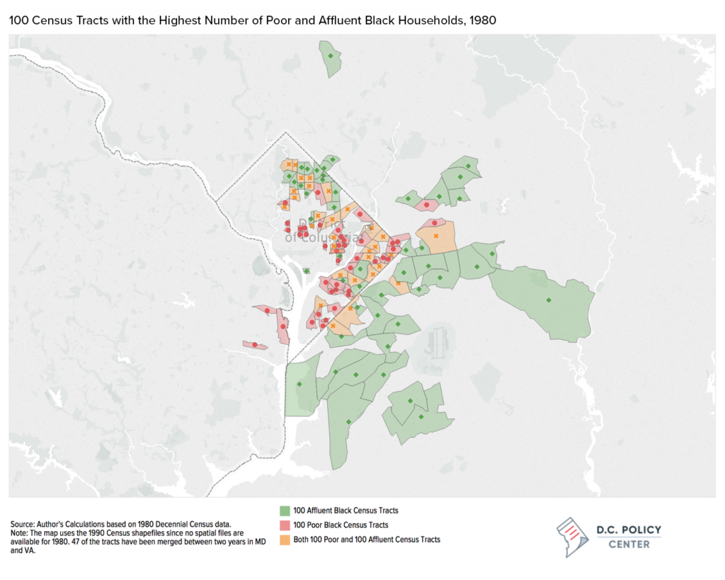 1980 - 100 Census Tracts with the Highest Number of Poor and Affluent Black People