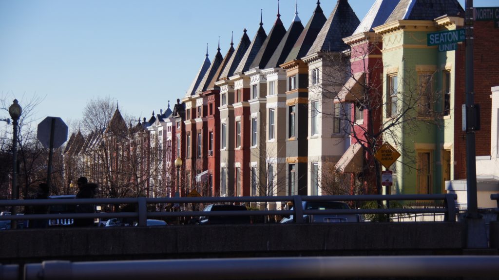 Row houses at the intersection of North Capitol Street and Seaton Place NW in 2011. Photo by Ted Eytan 