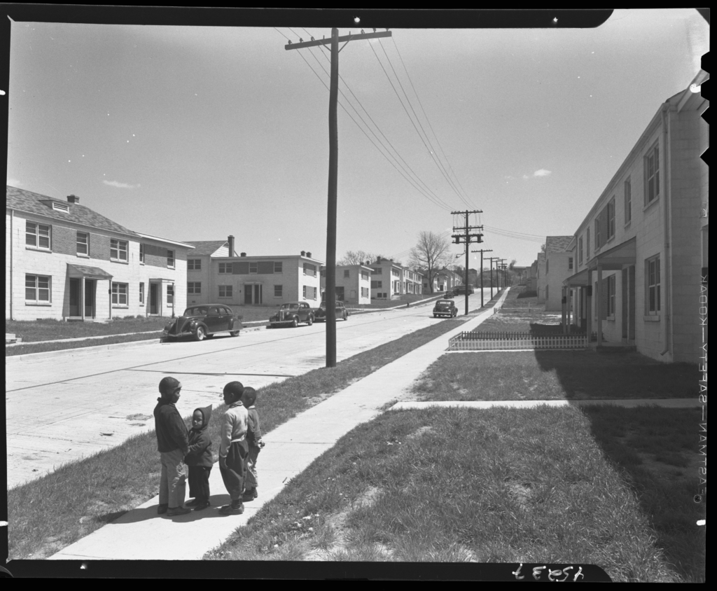 Barry Farms Housing Development street view in 1944