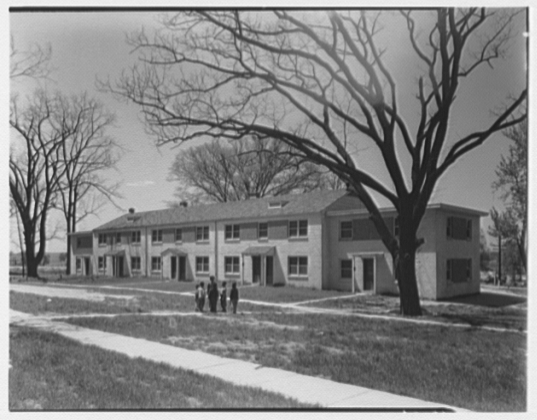 Barry Farms Housing Development, Washington, D.C. Group among trees (1944)