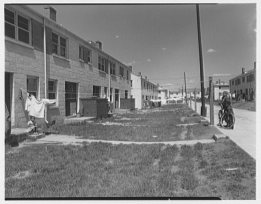 Barry Farms Housing Development, Washington, D.C. Rear view (1944)