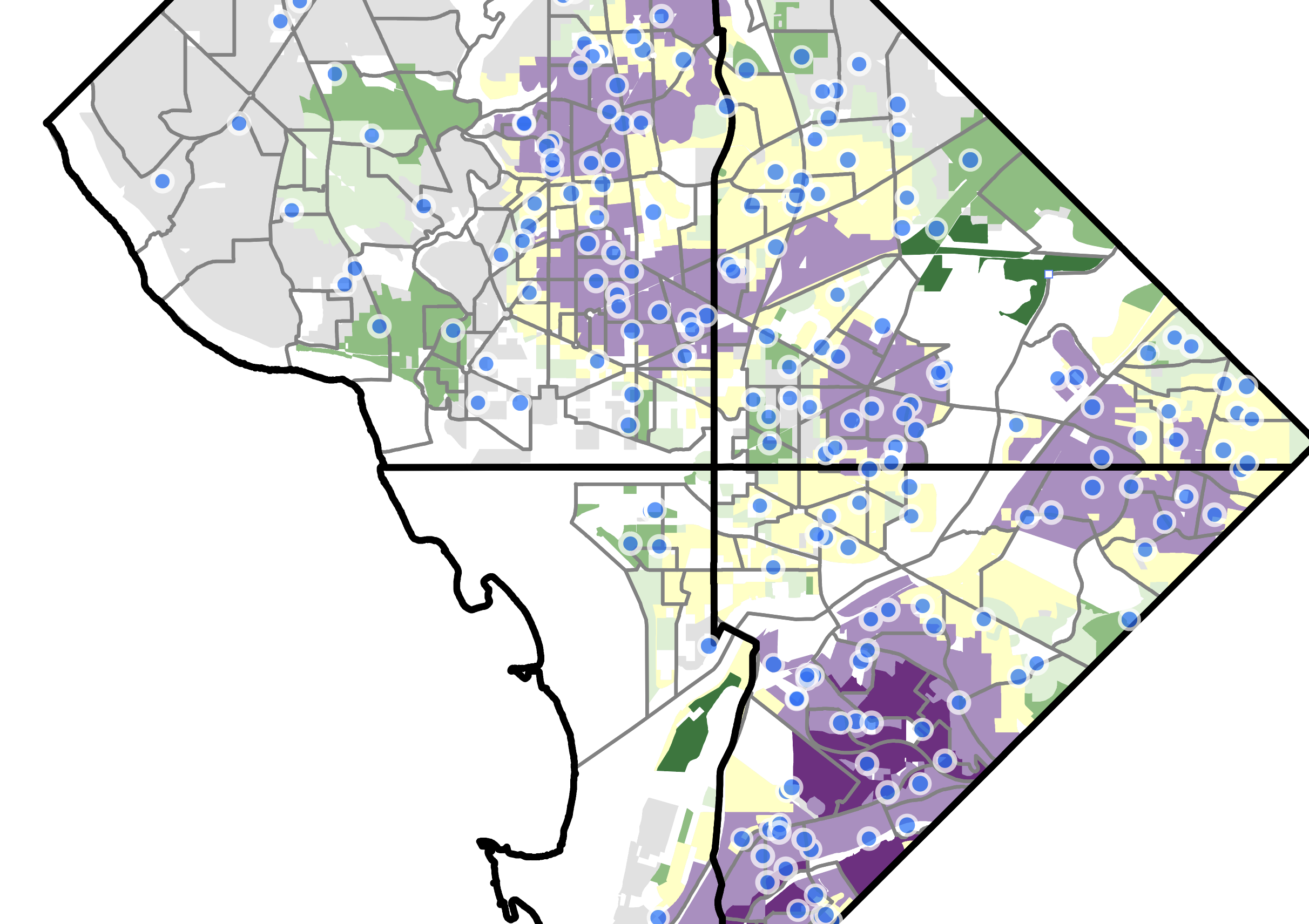Proximity to homicide exposure in Washington, D.C., 2021 - D.C. Policy Proximity to homicide exposure in Washington, D.C., 2021 - D.C. Policy