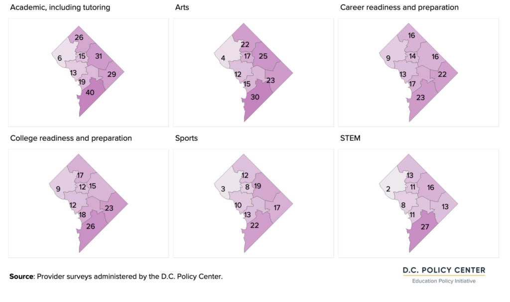 maps of Program focus by ward